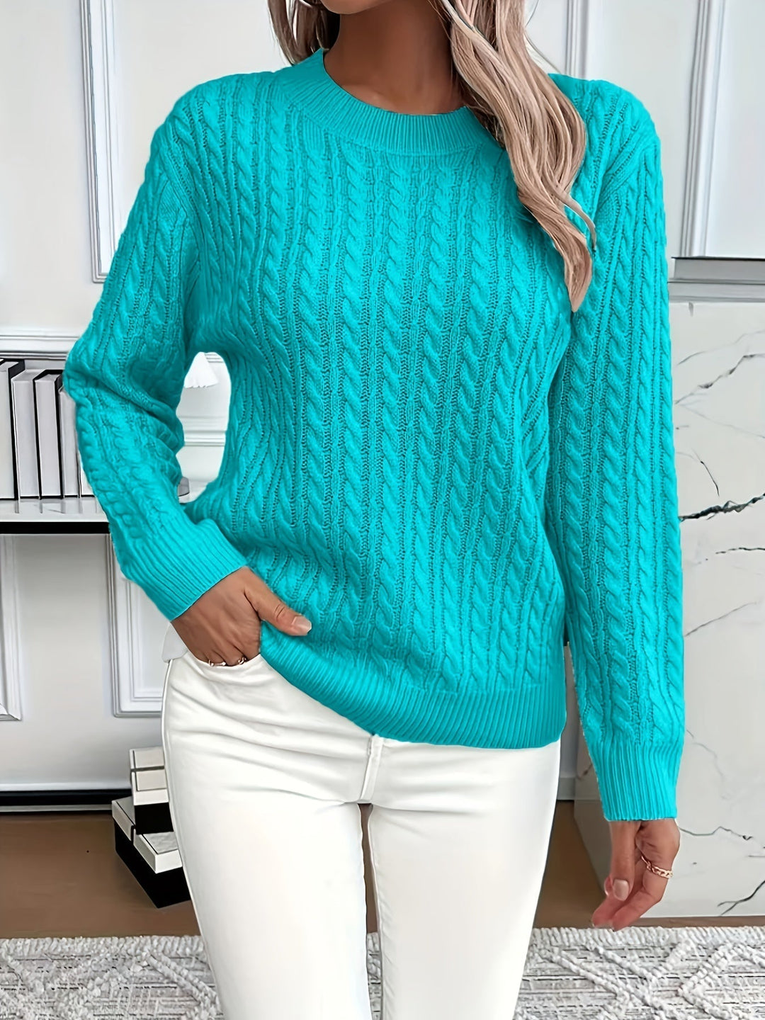 Lena – Cable knit women's sweater