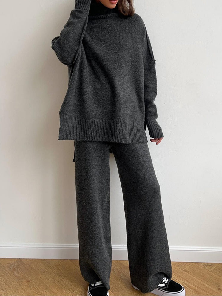 Dark Gray knit sweater set
