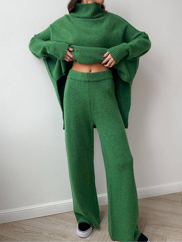 Green knit sweater set
