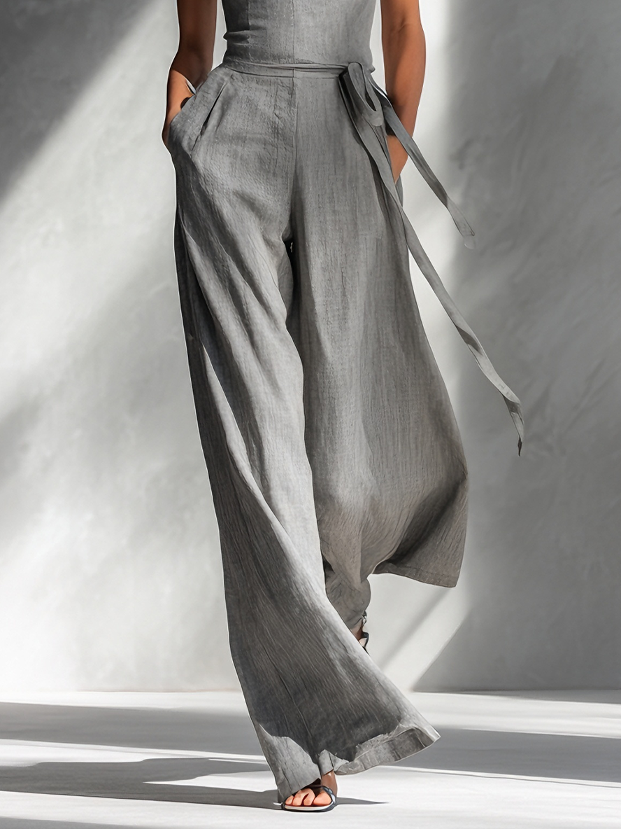 Charlotte – Minimalist Linen Blend Jumpsuit