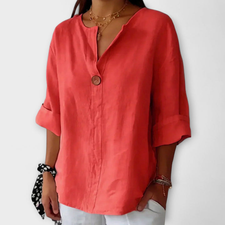 ARIA – LAIDBACK CHIC BUTTON BLOUSE