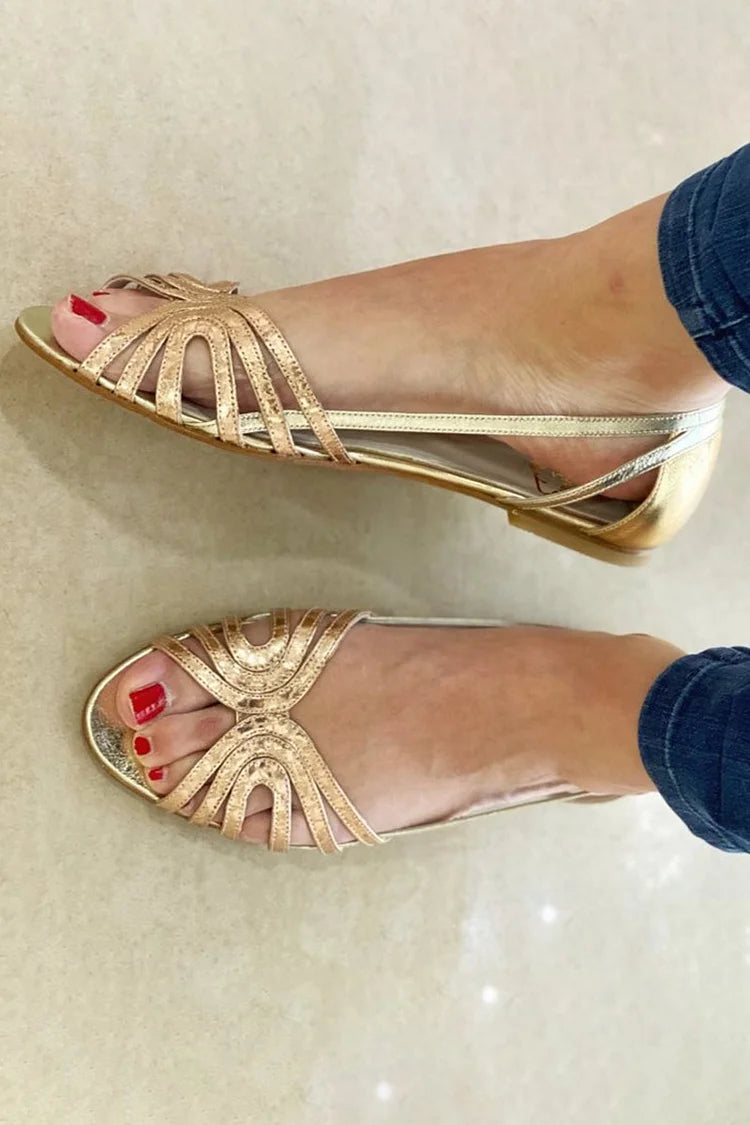 Eleonora | Golden Light Sandals
