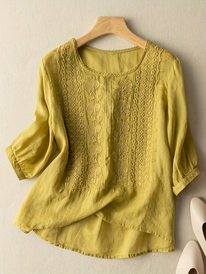 NATALIE – TIMELESS ELEGANCE EMBROIDERED BLOUSE