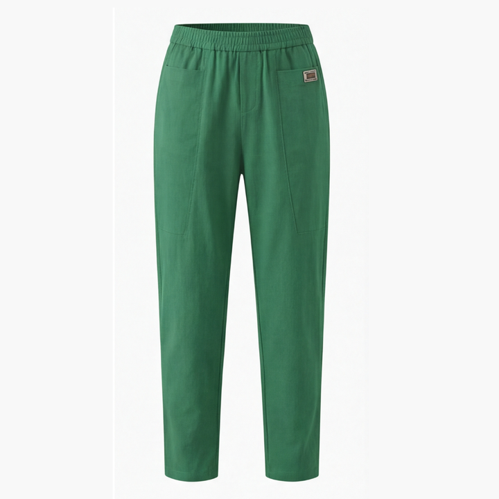 Linara™ | Cotton-Linen Tapered Pants