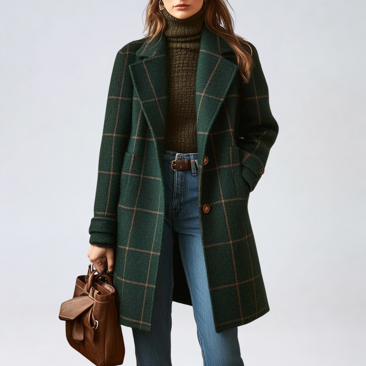 Hailey™ | Wool Check Coat