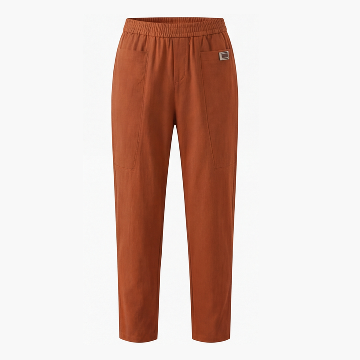 Linara™ | Cotton-Linen Tapered Pants