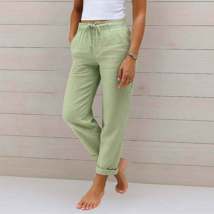 Mayla™ | Drawstring Linen Trousers