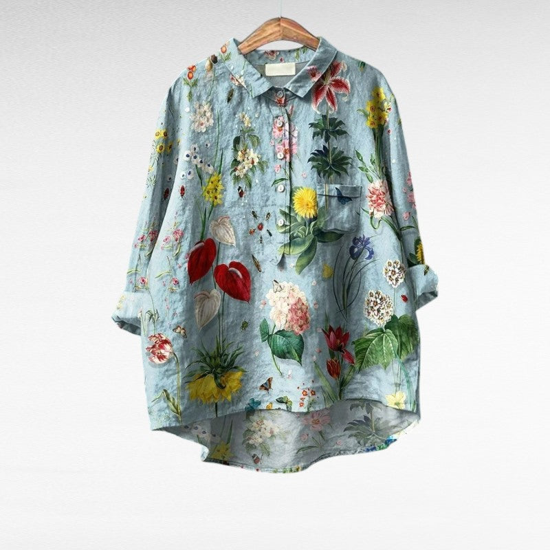 Béatrice | Elegant Linen Blouse
