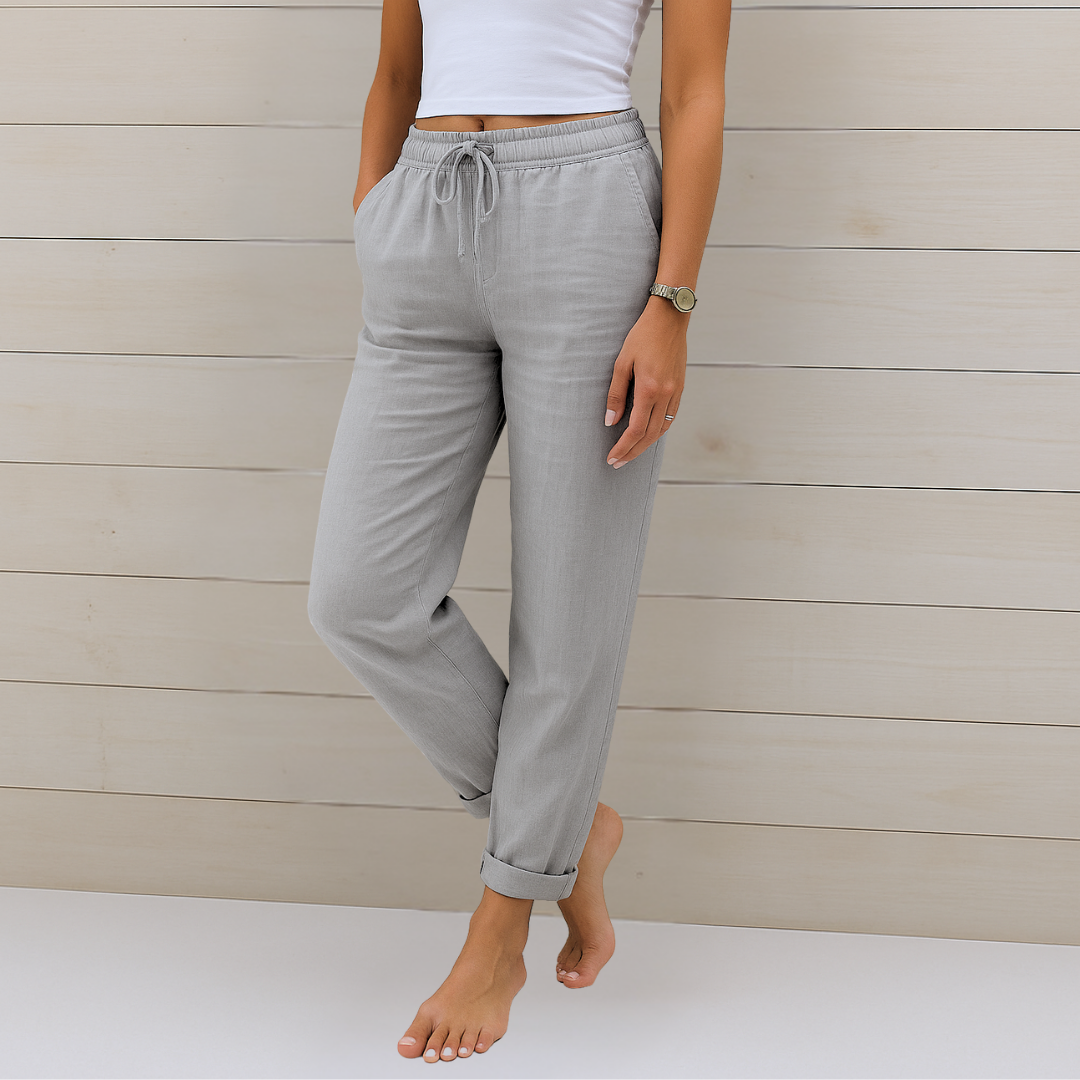 Mayla™ | Drawstring Linen Trousers