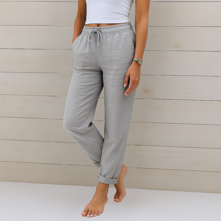 Mayla™ | Drawstring Linen Trousers