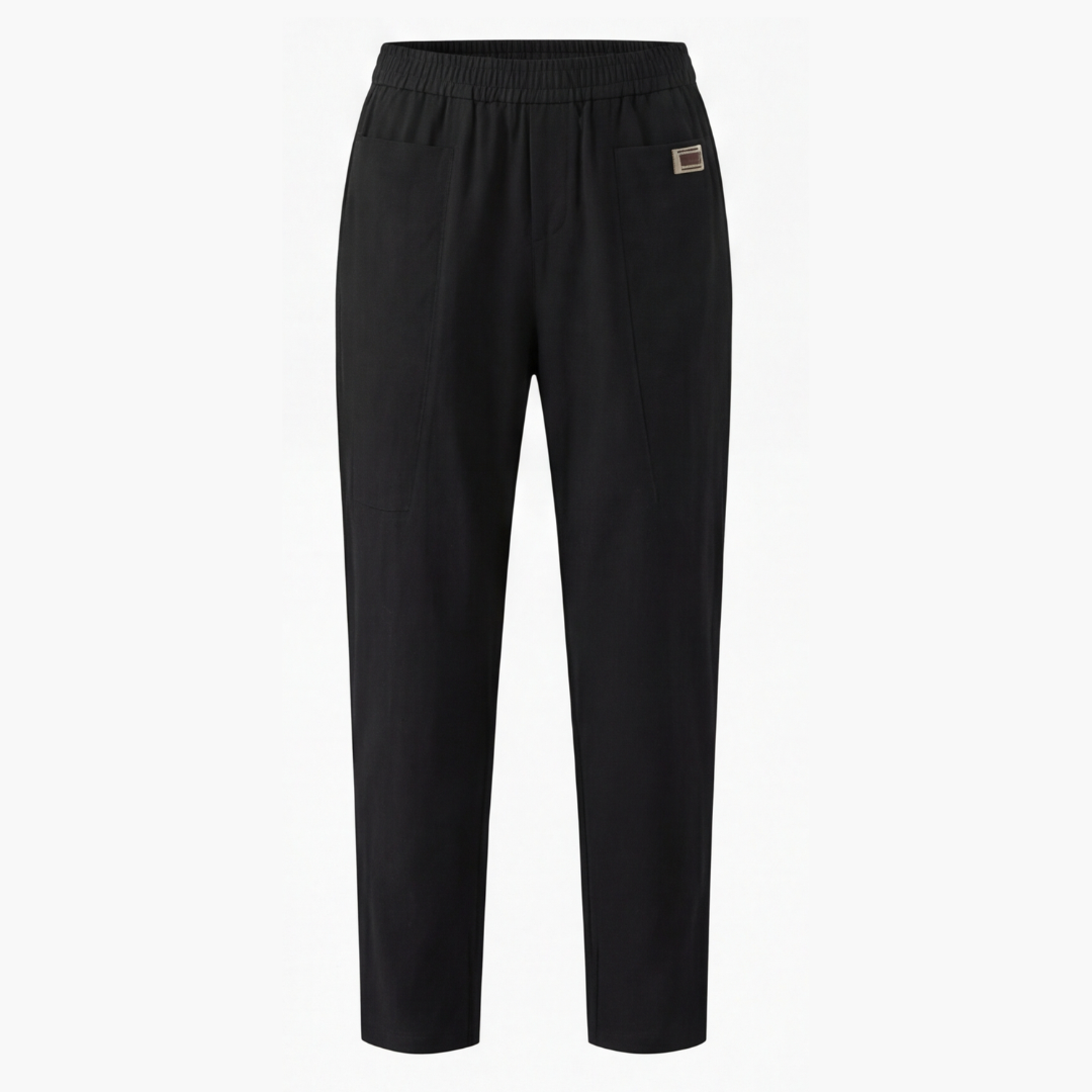 Linara™ | Cotton-Linen Tapered Pants