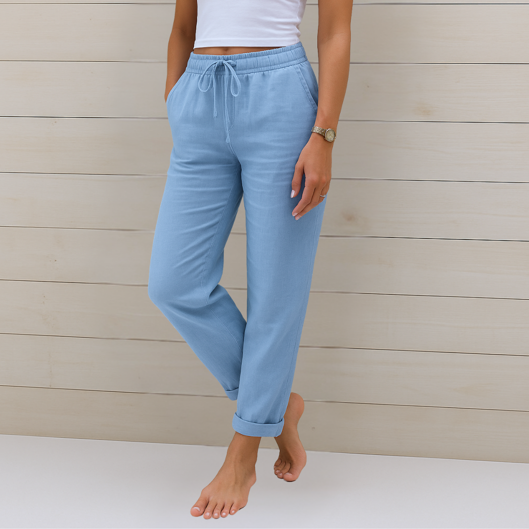Mayla™ | Drawstring Linen Trousers