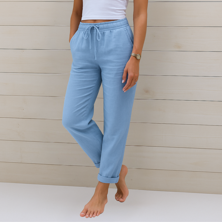 Mayla™ | Drawstring Linen Trousers