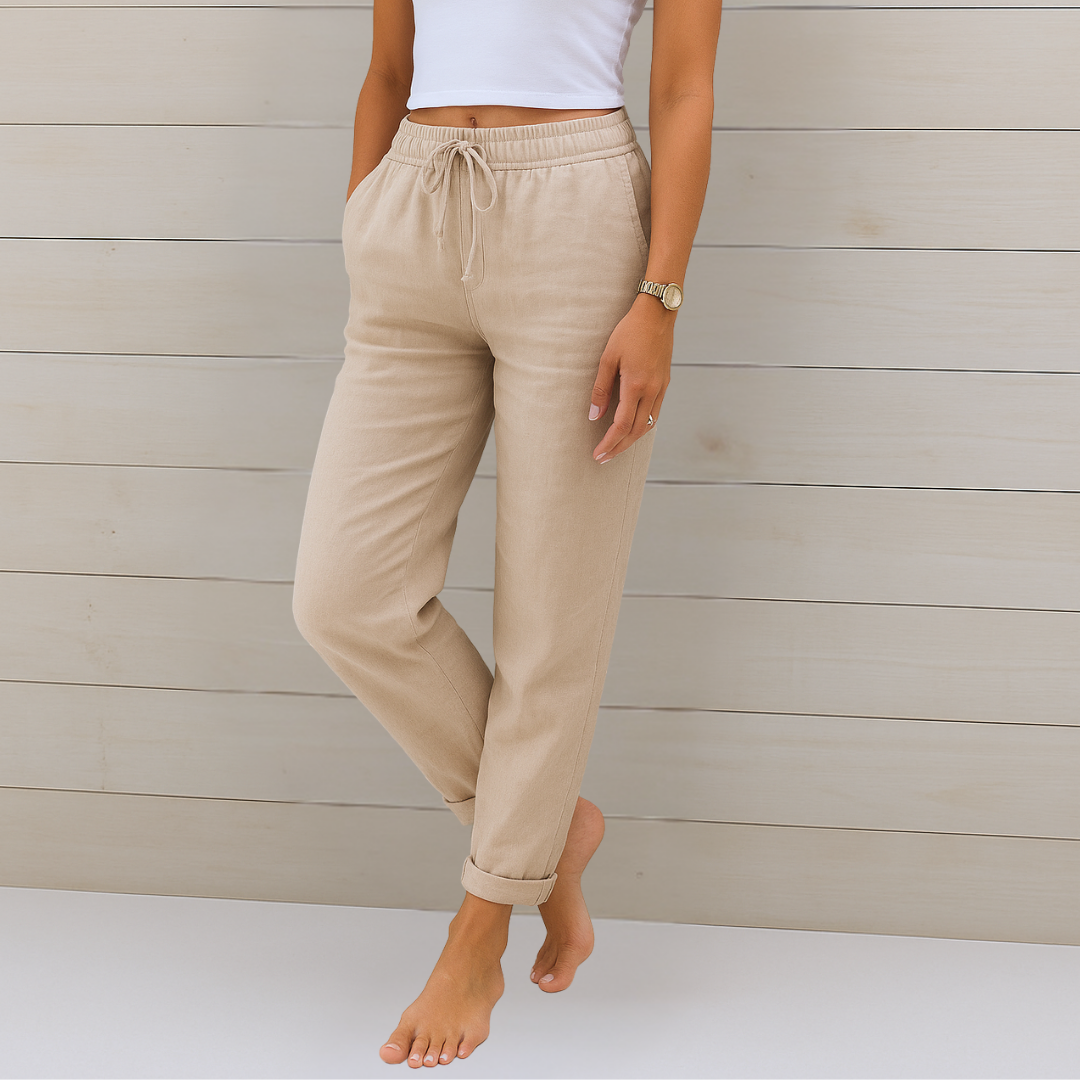 Mayla™ | Drawstring Linen Trousers