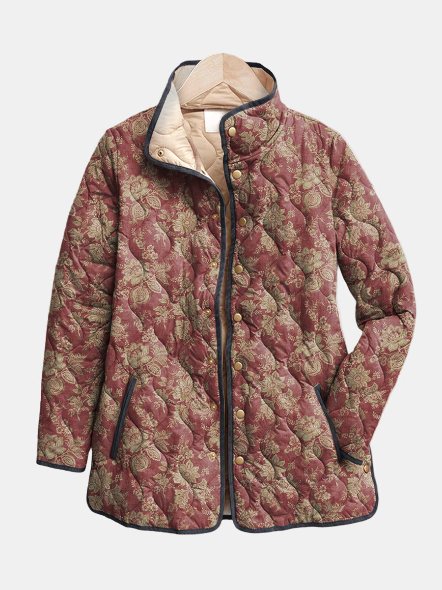 Vaelix™ | Retro Floral Print Jacket