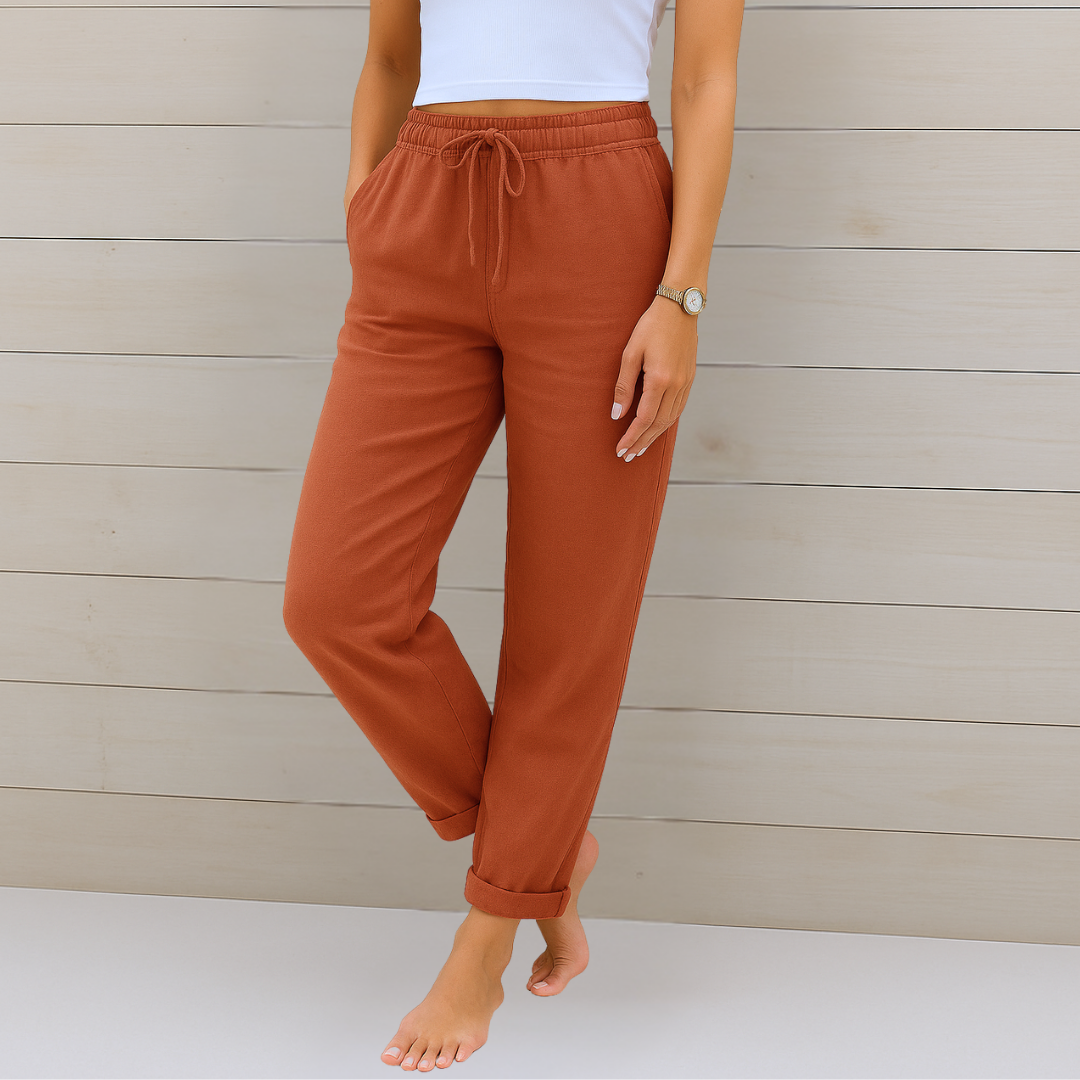Mayla™ | Drawstring Linen Trousers
