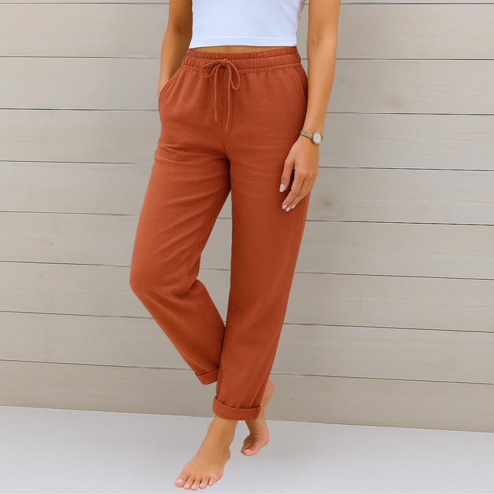 Mayla™ | Drawstring Linen Trousers