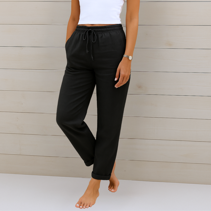 Mayla™ | Drawstring Linen Trousers