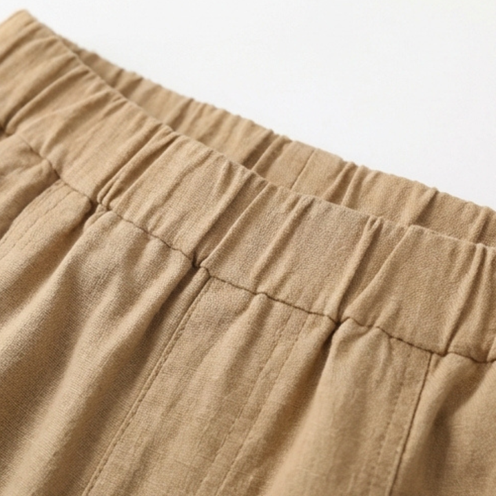 Linara™ | Cotton-Linen Tapered Pants