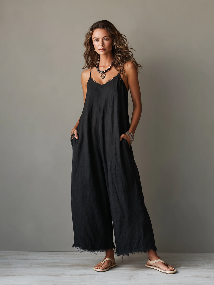 Léa – Minimalist Linen Jumpsuit