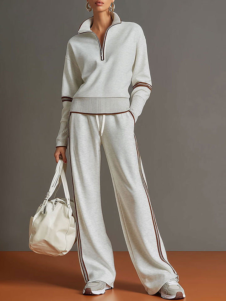 Rosalie™ | Color-Block Wide-Leg Trousers Set