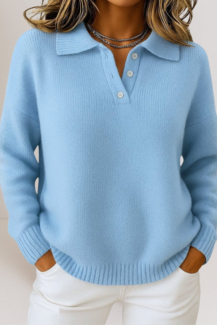 Olivia – Soft sweater with collar