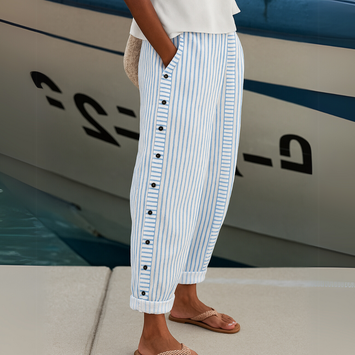 Caitlin™ | Striped Button Pants