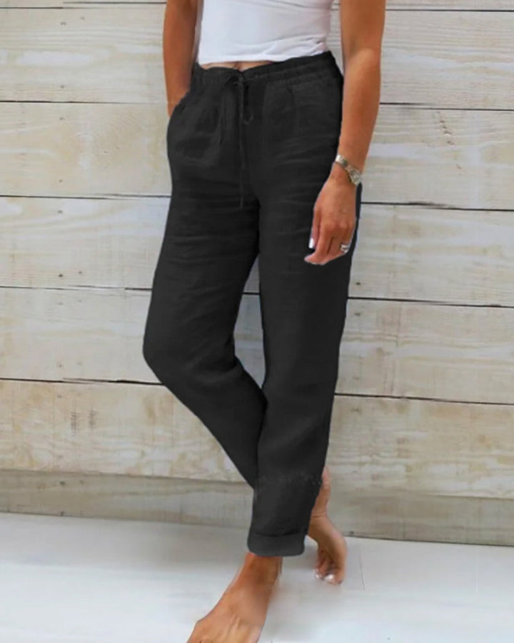 Allison™ | Cotton-Linen Tailored Trousers
