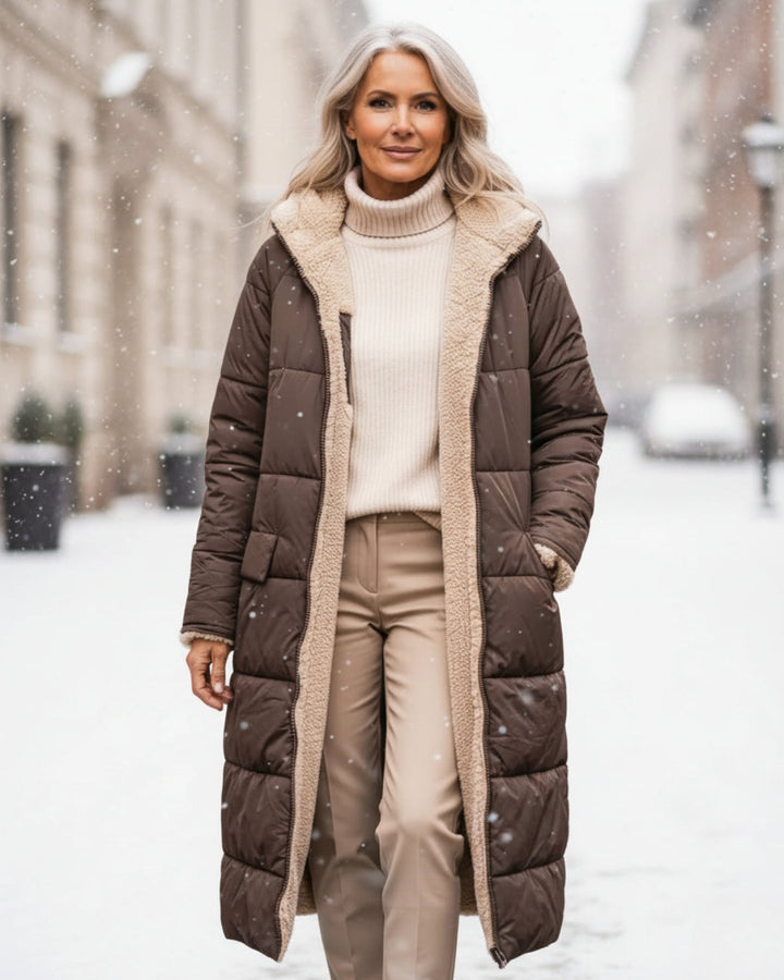 Winter coat side view