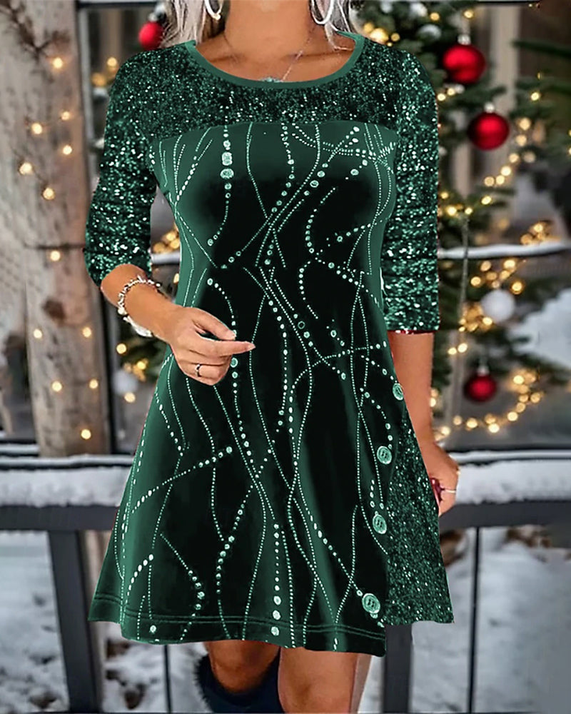 Dalia – Dress with Carpet and Velvet Details