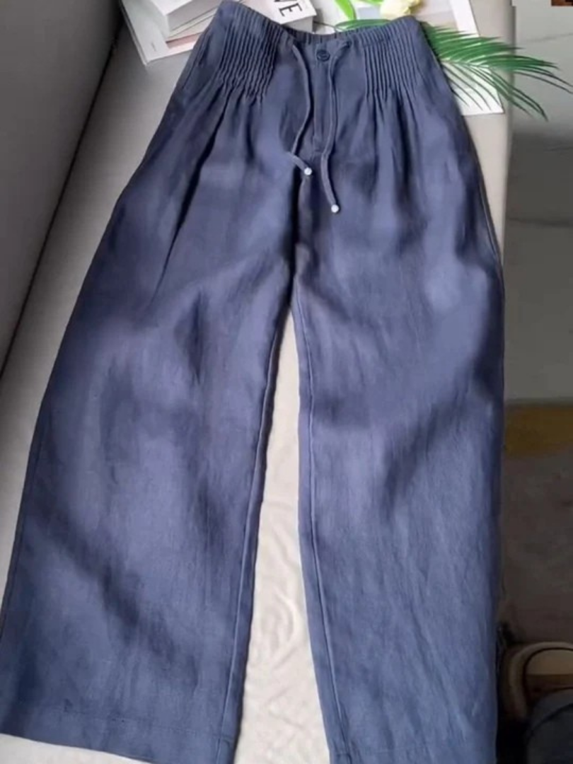 Camelia™ | Cotton-Linen Wide-Leg Pants