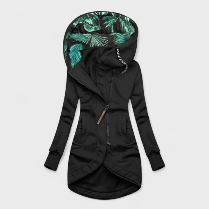 Black waterproof winter coat