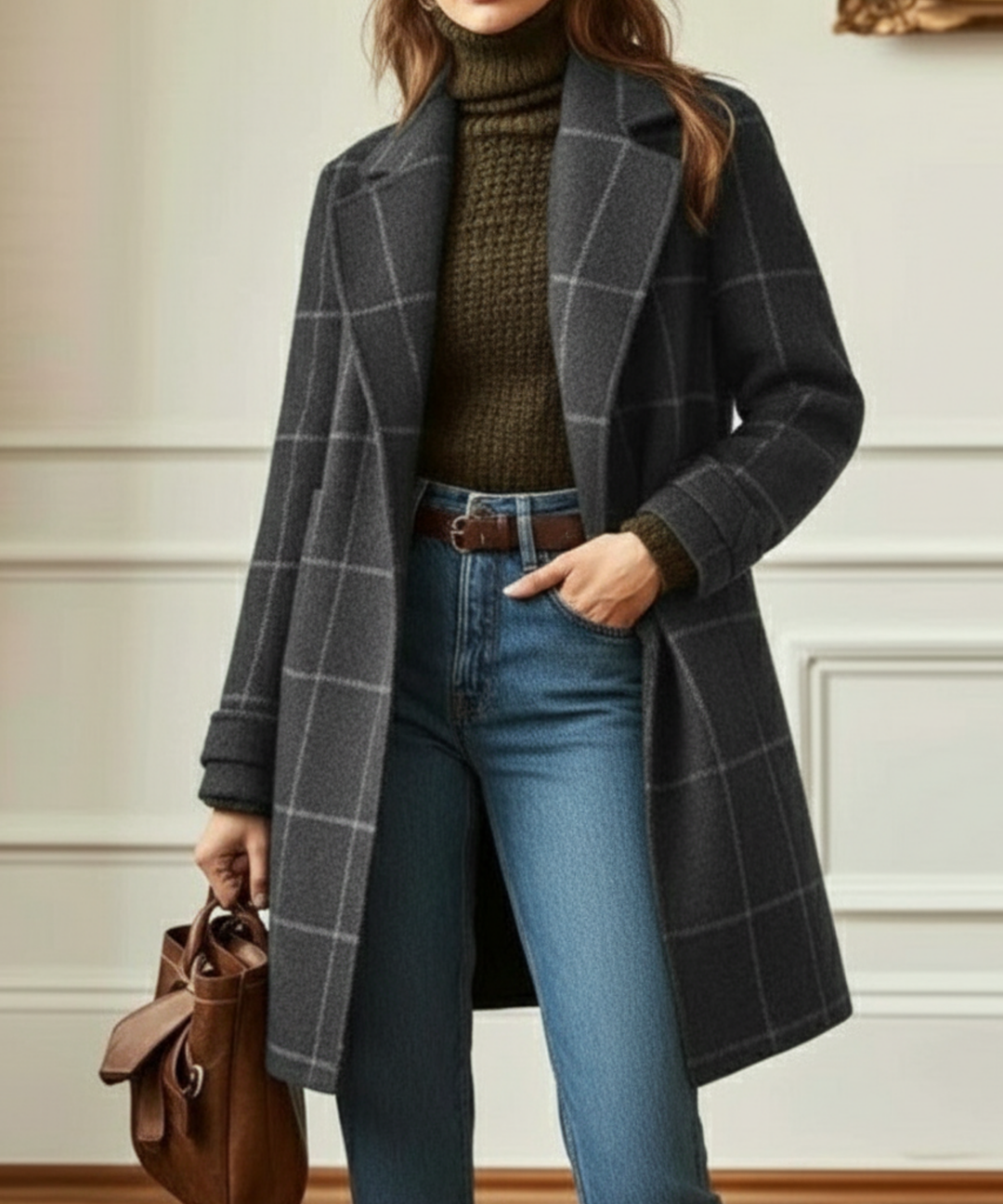 Hailey™ | Wool Check Coat