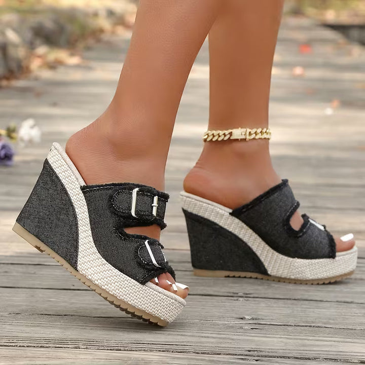 Atelier – Fray Edge Wedge Sandals