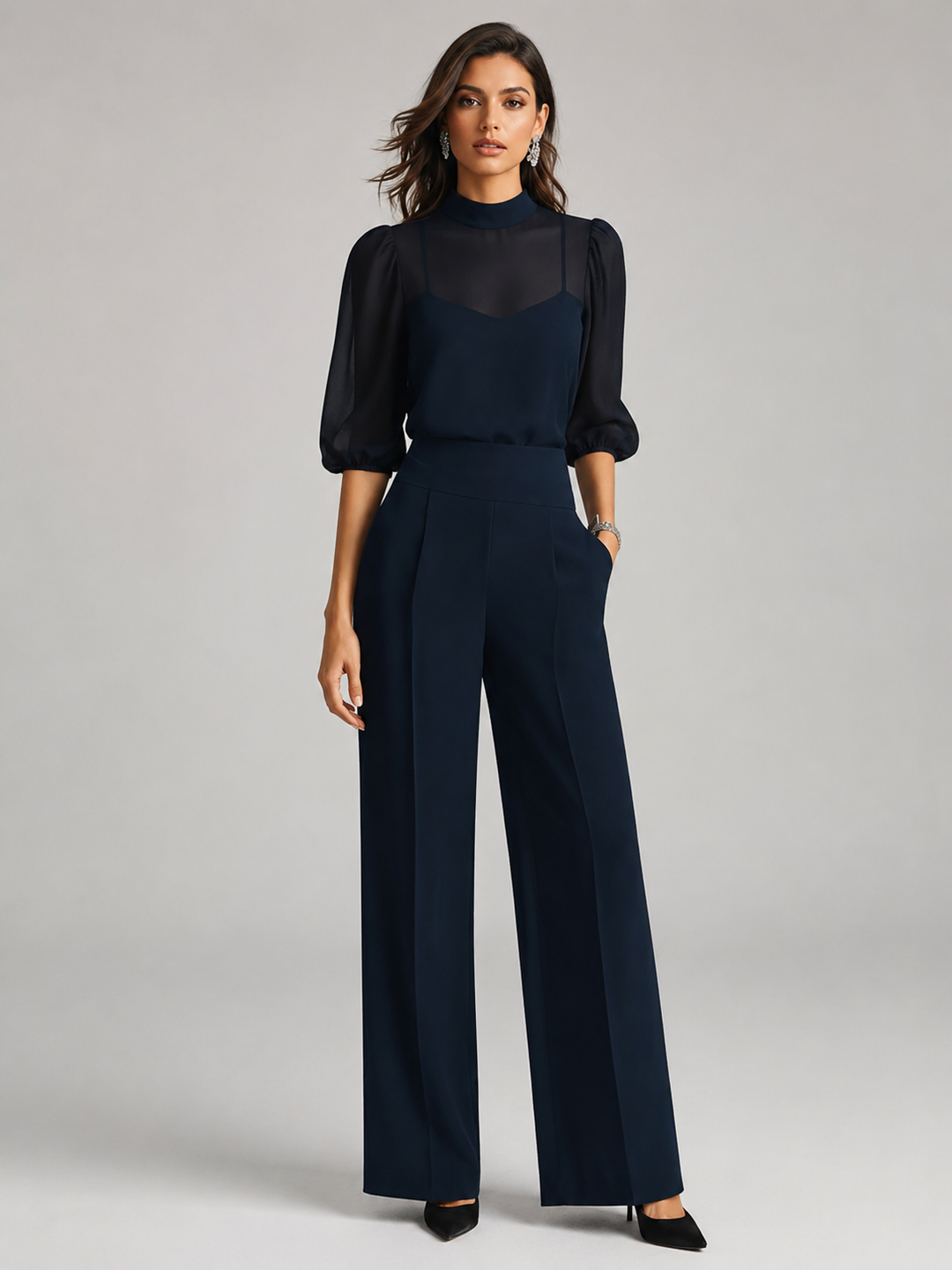 Amara | Three-Piece Chiffon Set