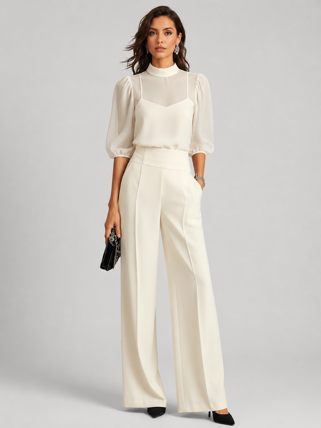 Amara | Three-Piece Chiffon Set