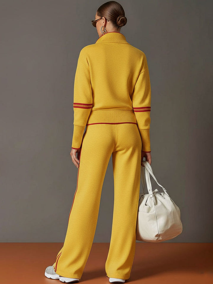 Rosalie™ | Color-Block Wide-Leg Trousers Set