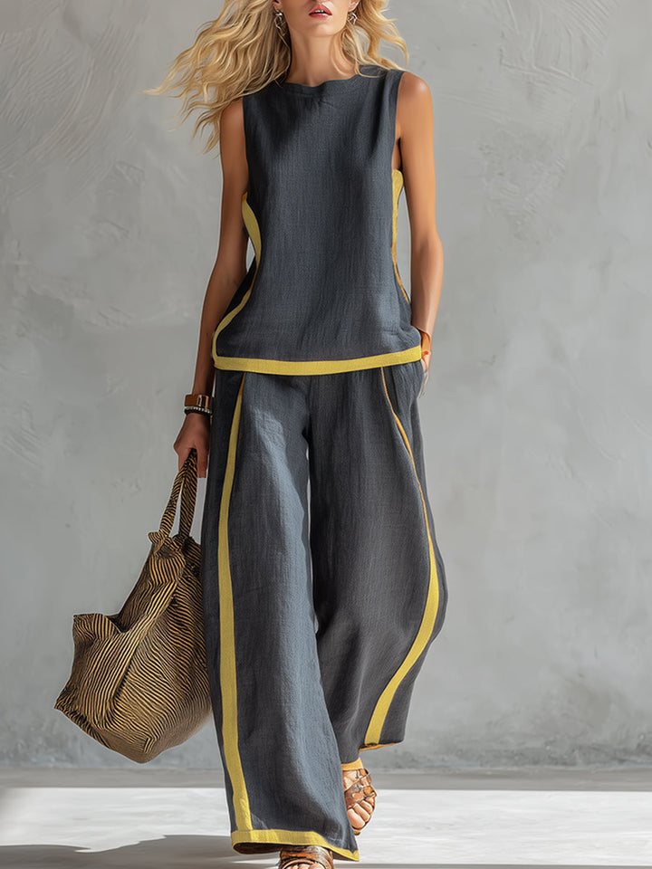 Gray vest and pants set