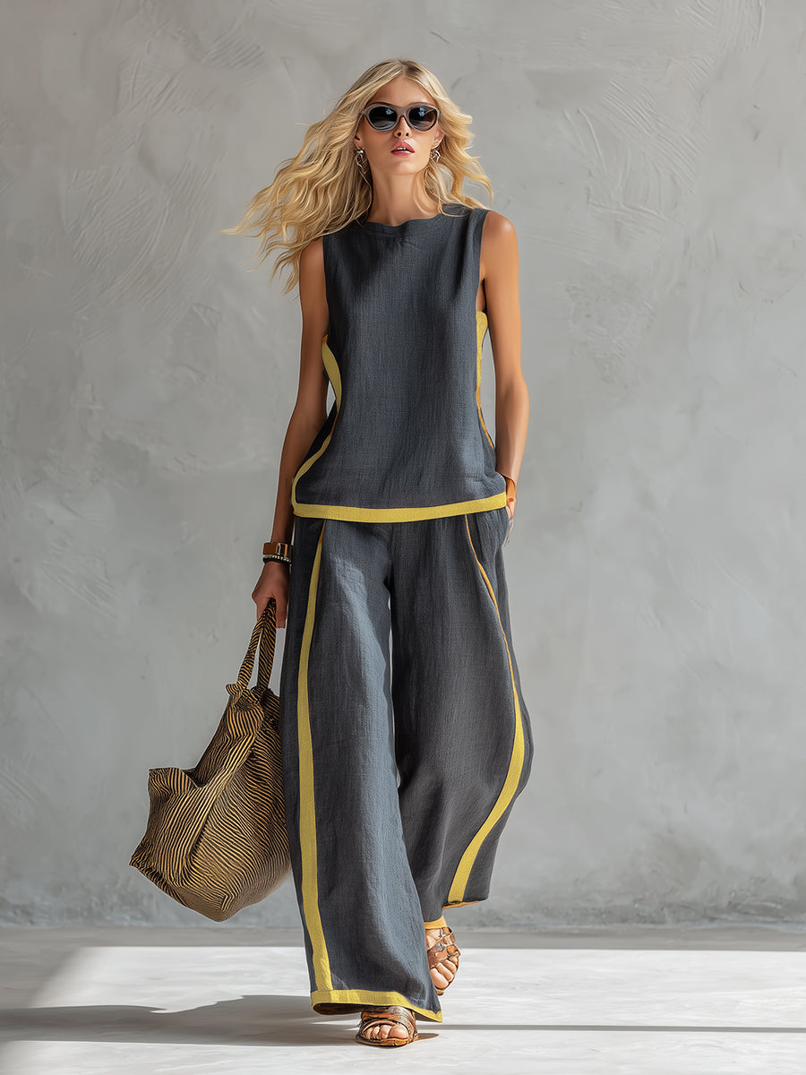 Vest and pants set front view