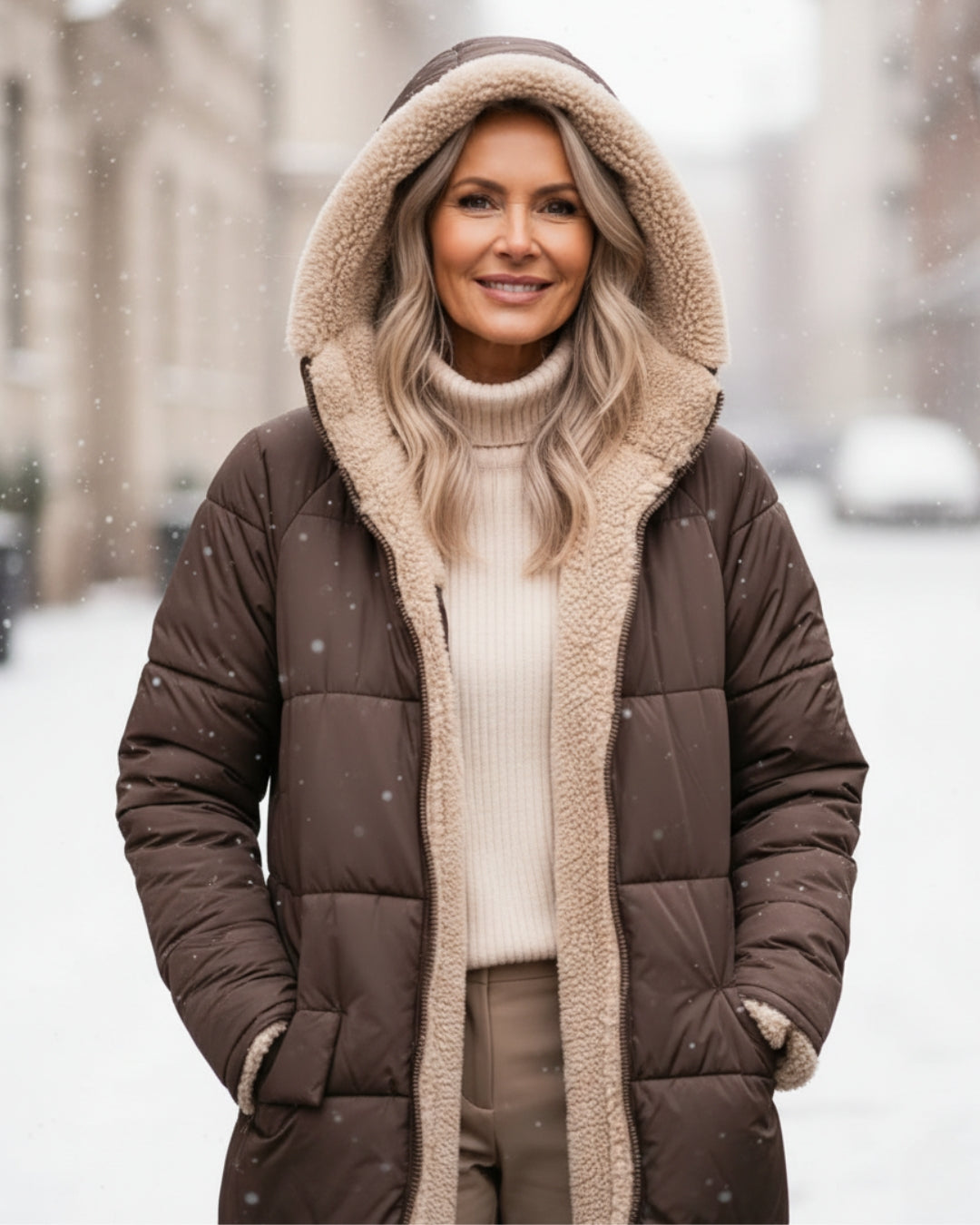Winter coat back view
