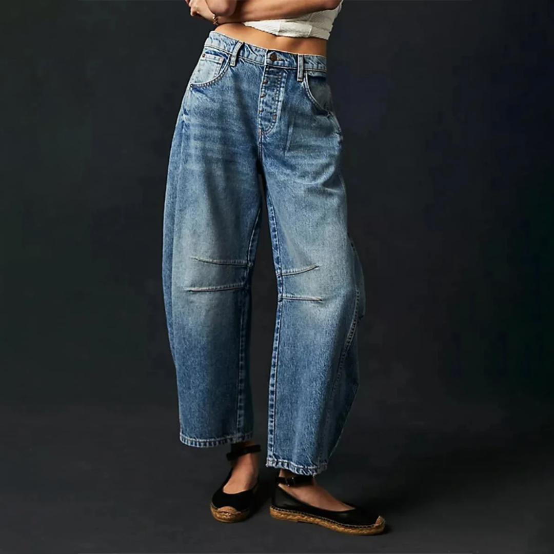 Raelyn™ | Vintage Wash Relaxed Jeans