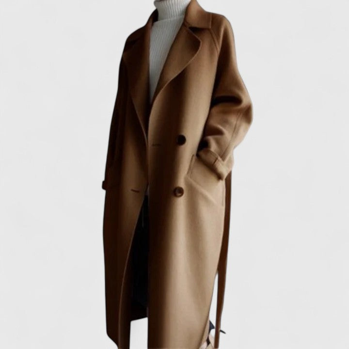Soft tailored coat side view