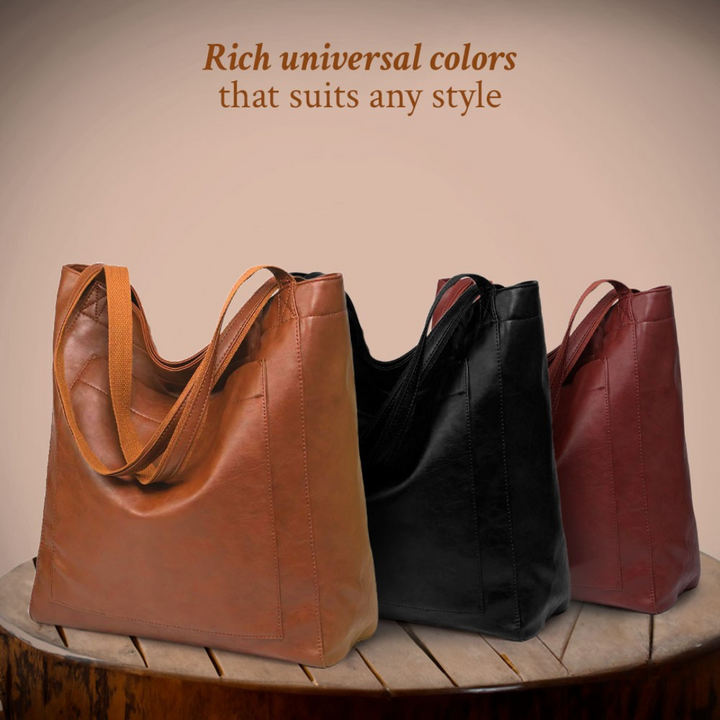 Carol™ | Modern Chic Leather Tote Bag