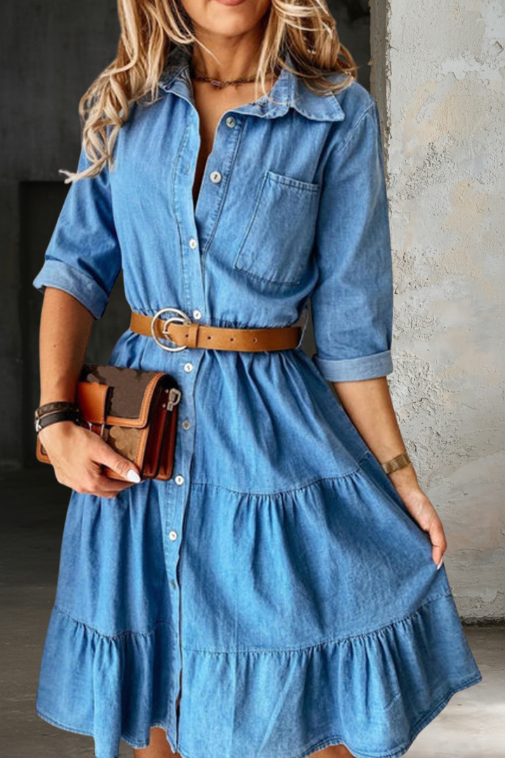 Barbara – Casual Elegant Denim Dress