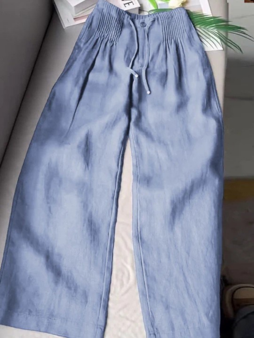 Camelia™ | Cotton-Linen Wide-Leg Pants