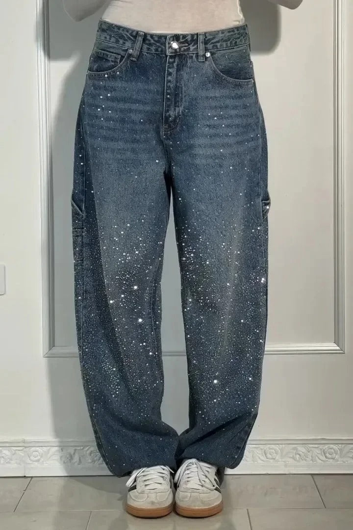 Sorcha™ | High-Waist Glitter Jeans