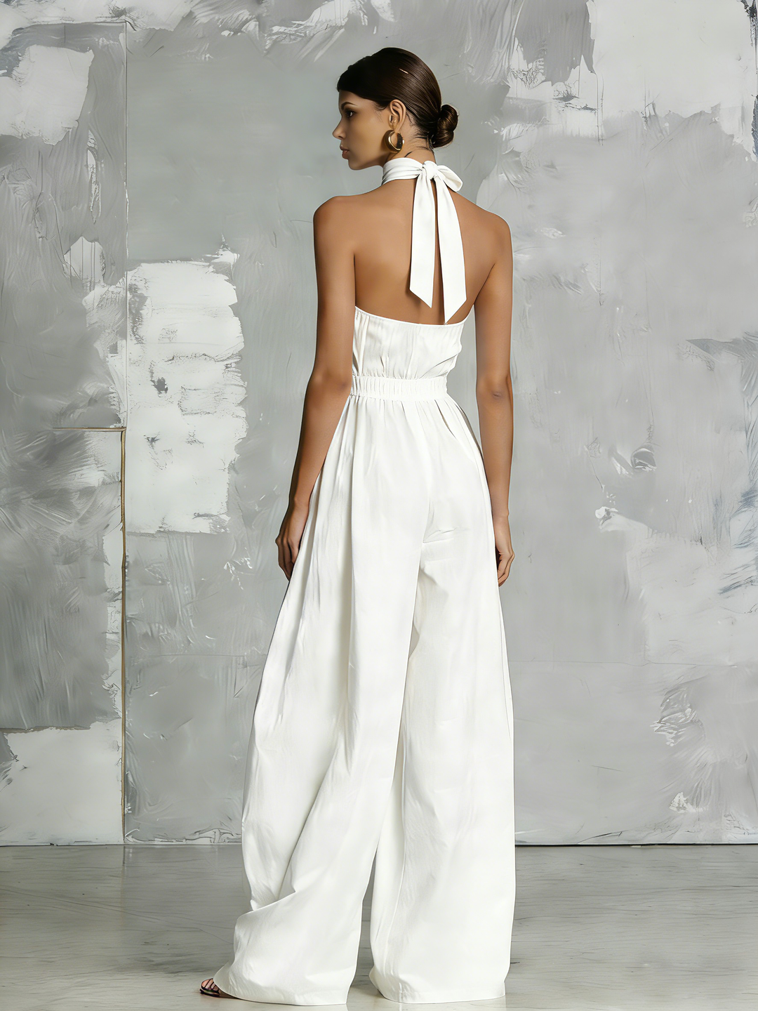 Joséphine – White Crochet Sleeveless Jumpsuit