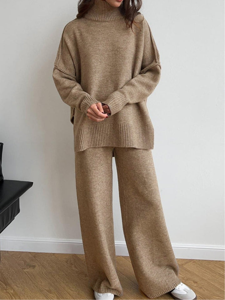 Knit sweater set side view