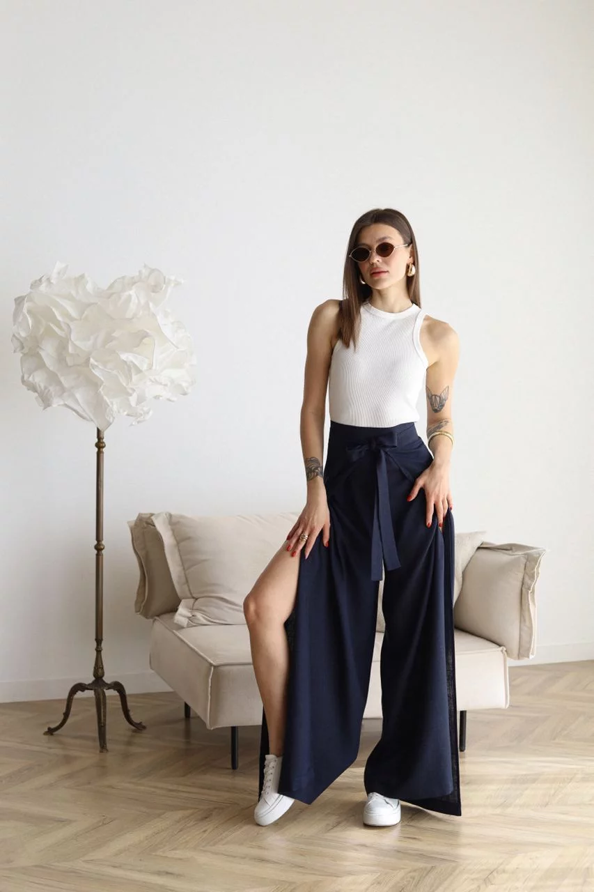 Maelis™ | Wide Linen Trousers