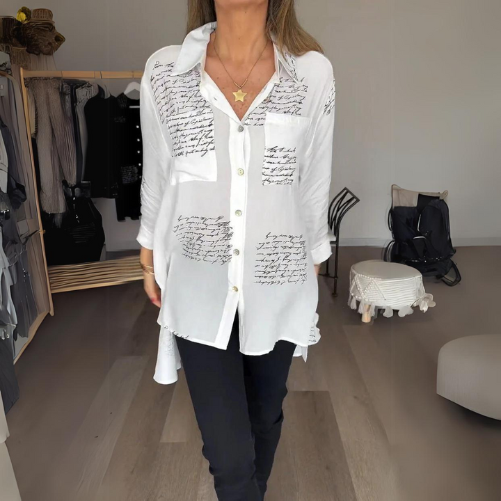 Skylar – Handwritten Button-Up Shirt